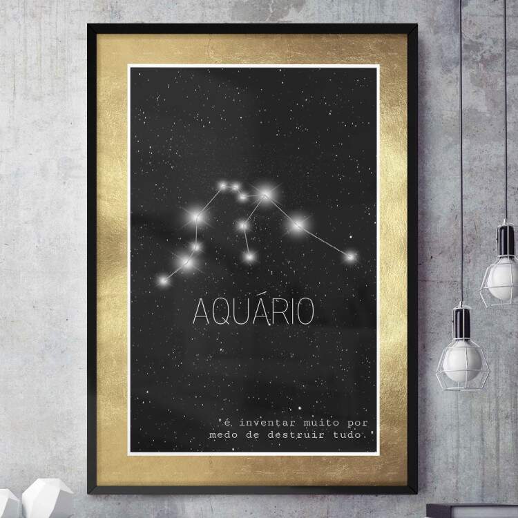 Quadro Decorativo Signo Constelao Aqurio