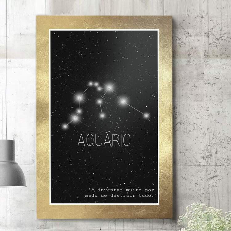 Quadro Decorativo Signo Constelao Aqurio