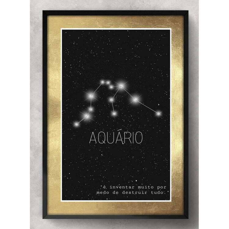 Quadro Decorativo Signo Constelao Aqurio