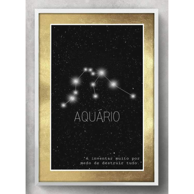 Quadro Decorativo Signo Constelao Aqurio