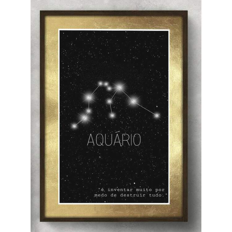Quadro Decorativo Signo Constelao Aqurio