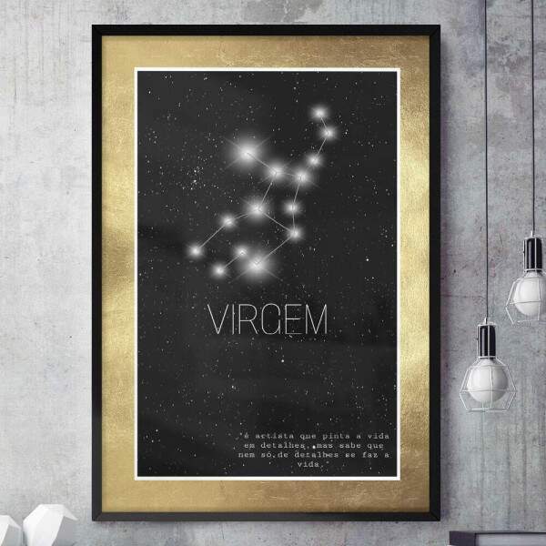 Quadro Decorativo Signo Constelao Virgem