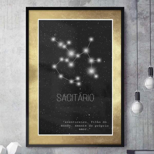 Quadro Decorativo Signo Constelao Sagitrio