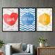 Kit 3 Quadros Decorativos F� Amor e Gratid�o 03