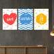 Kit 3 Quadros Decorativos F� Amor e Gratid�o 03
