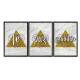 Kit 3 Quadros Decorativos F� Amor e Gratid�o 07