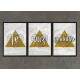 Kit 3 Quadros Decorativos F� Amor e Gratid�o 07