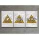 Kit 3 Quadros Decorativos F� Amor e Gratid�o 07
