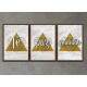 Kit 3 Quadros Decorativos F� Amor e Gratid�o 07