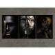 Kit 3 Quadros Decorativos Mulheres Preto e Dourado 02