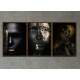 Kit 3 Quadros Decorativos Mulheres Preto e Dourado 02