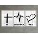 Kit 3 Quadros Decorativos F� Esperan�a e Amor 01