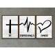 Kit 3 Quadros Decorativos F� Esperan�a e Amor 01
