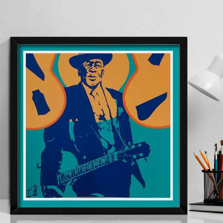 Quadro Decorativo Quadrado John Lee Hooker 02