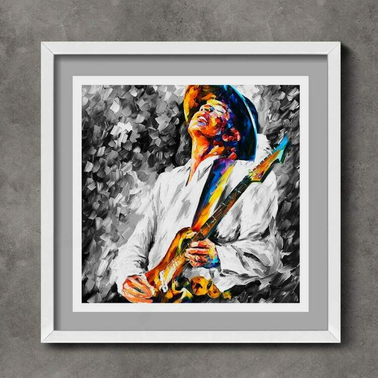 Quadro Decorativo Quadrado Stevie Ray Vaughan