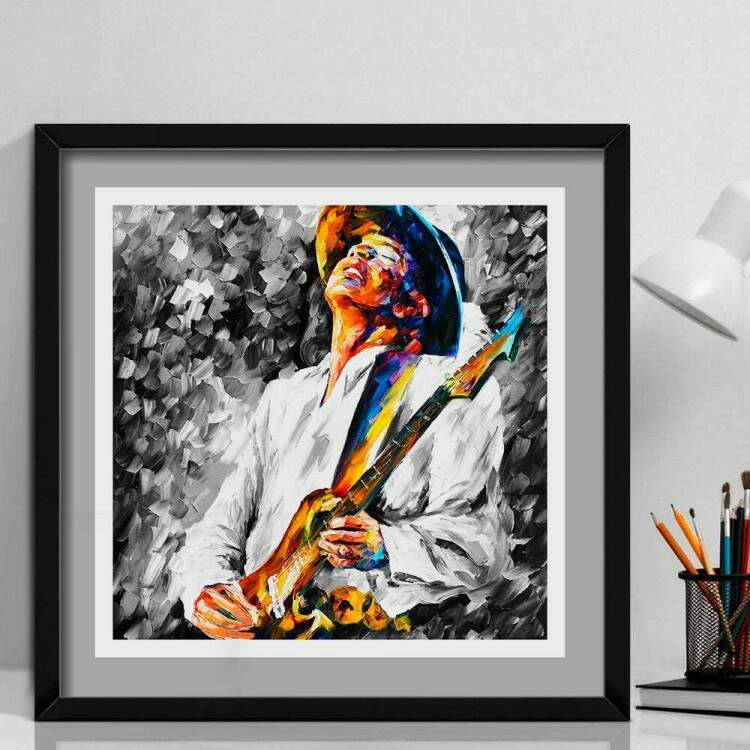 Quadro Decorativo Quadrado Stevie Ray Vaughan