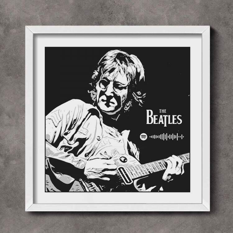 Quadro Decorativo Quadrado The Beatles Spotify