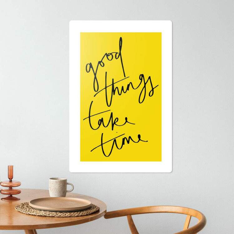 Placa Decorativa Good Things Take Time