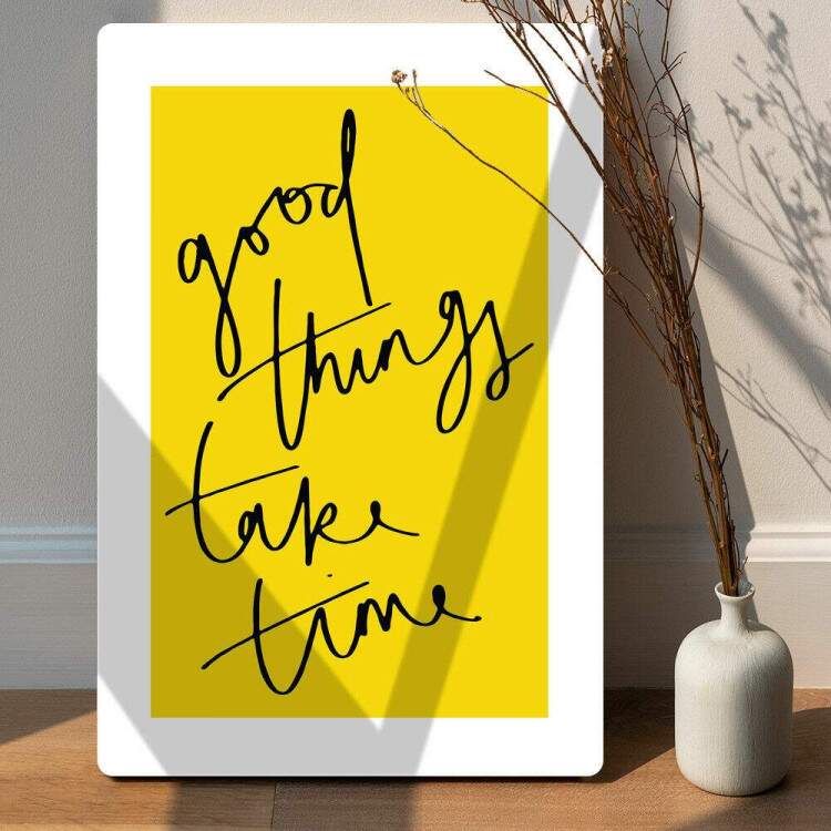 Placa Decorativa Good Things Take Time