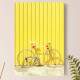 Placa Decorativa Bicicleta e Muro Amarelo