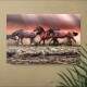 Placa Decorativa Cavalos Correndo na �gua
