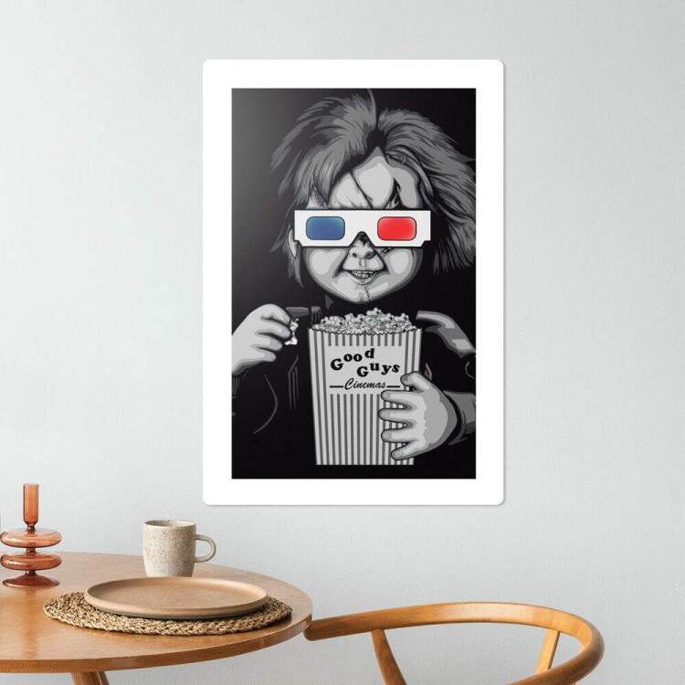 Placa Decorativa Boneco Chuck Cinema 3D