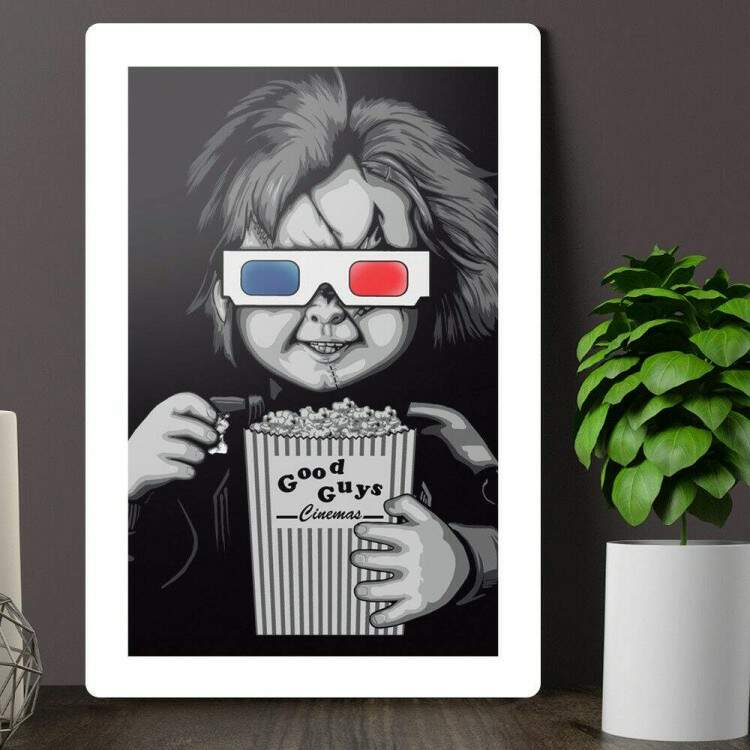 Placa Decorativa Boneco Chuck Cinema 3D