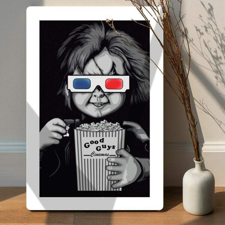 Placa Decorativa Boneco Chuck Cinema 3D