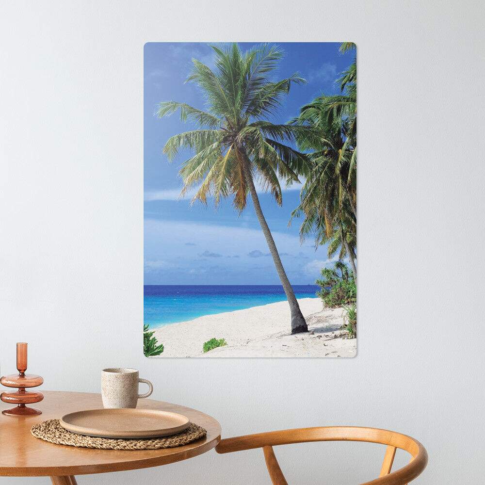 Placa Decorativa Praia Mar e Coqueiros