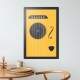 Placa Decorativa Cordas de Viol�o Amarelo