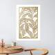 Placa Decorativa Folhas Douradas 01