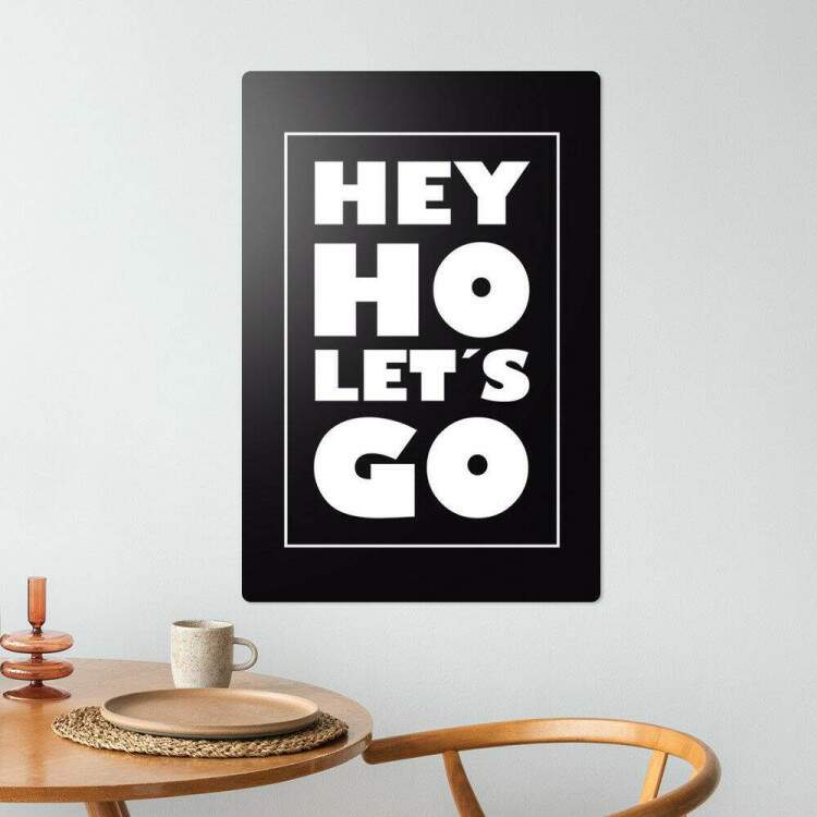 Placa Decorativa Hey Ho Let\'s Go