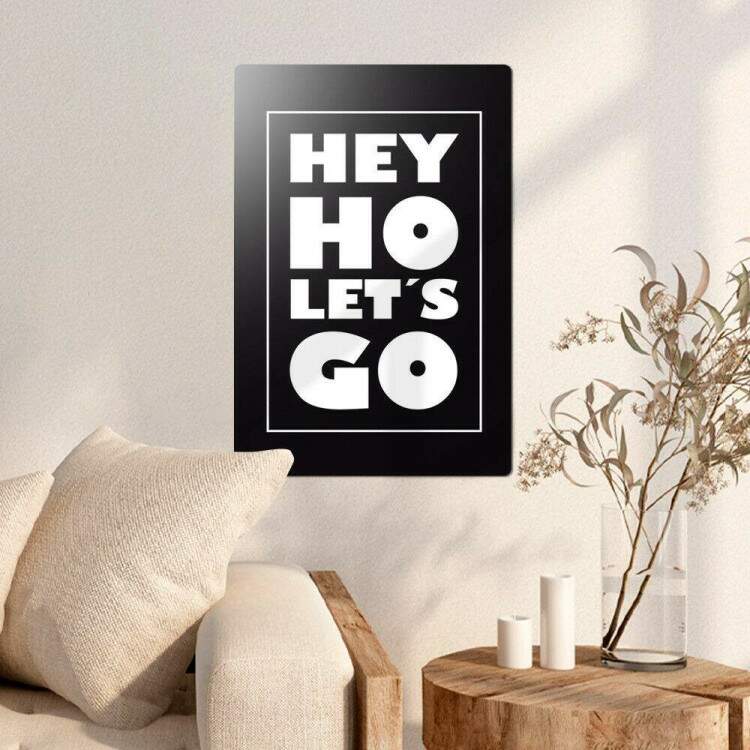Placa Decorativa Hey Ho Let\'s Go
