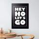 Placa Decorativa Hey Ho Let's Go