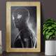 Placa Decorativa Homem Aranha Moldura Dourada 02