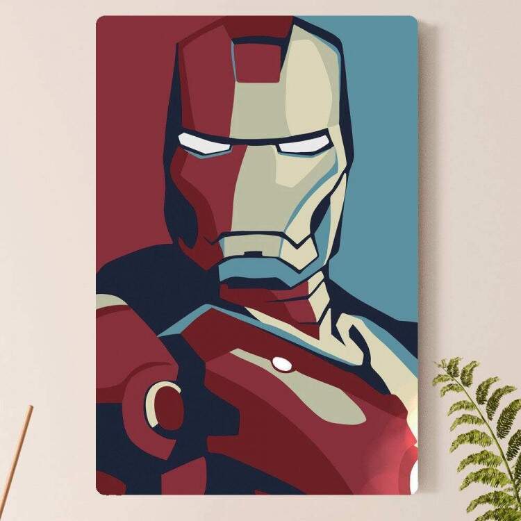 Placa Decorativa Homem de Ferro Pop Art