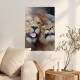Placa Decorativa Le�o e Leoa Mostrando L�ngua