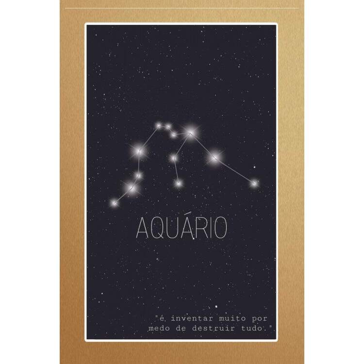 Placa Decorativa Signo Constelao Aqurio