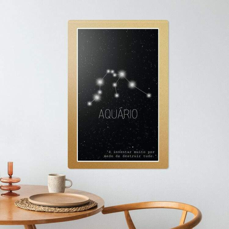 Placa Decorativa Signo Constelao Aqurio