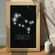 Placa Decorativa Signo Constela��o G�meos