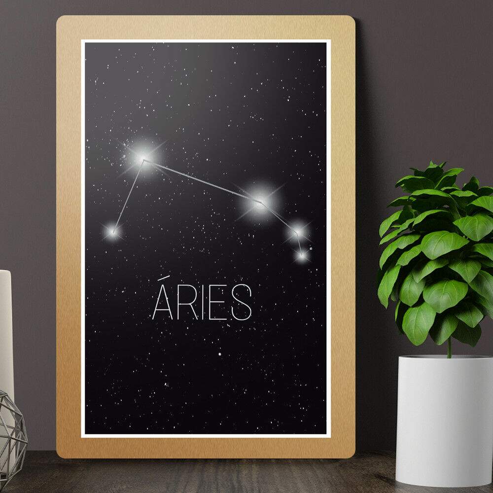 Placa Decorativa Signo Constelao ries