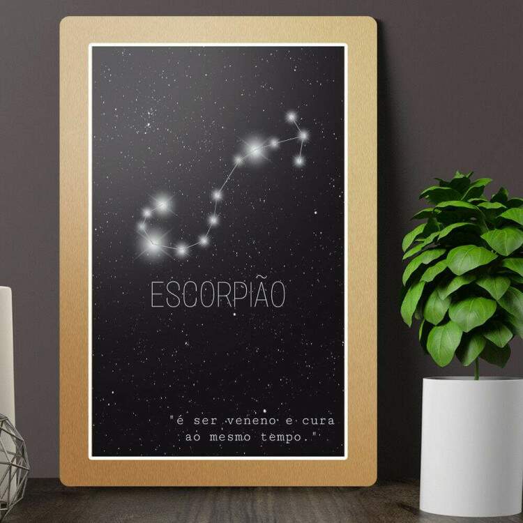 Placa Decorativa Signo Constelao Escorpio