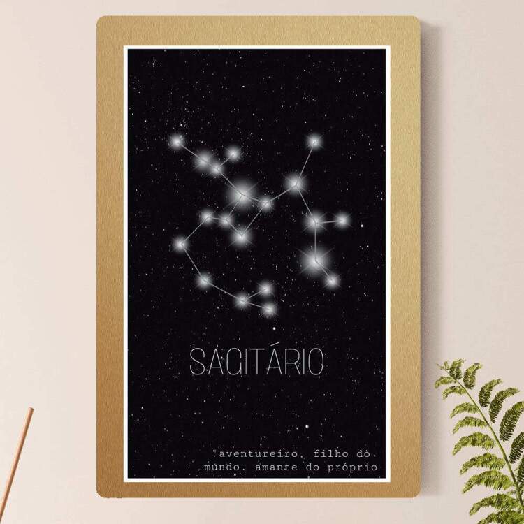 Placa Decorativa Signo Constelao Sagitrio