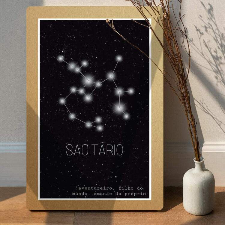 Placa Decorativa Signo Constelao Sagitrio