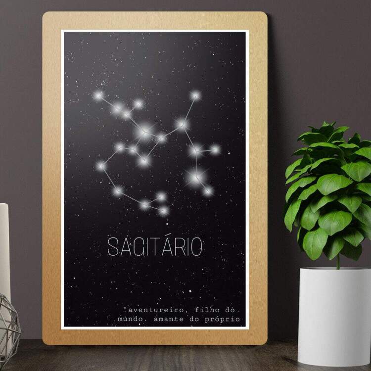 Placa Decorativa Signo Constelao Sagitrio