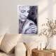 Placa Decorativa Abstrato Rosto de Mulher Efeito Galho de �rvore