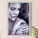 Placa Decorativa Abstrato Rosto de Mulher Efeito Galho de �rvore