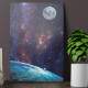 Placa Decorativa Gal�xia Terra e Lua