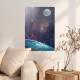 Placa Decorativa Gal�xia Terra e Lua
