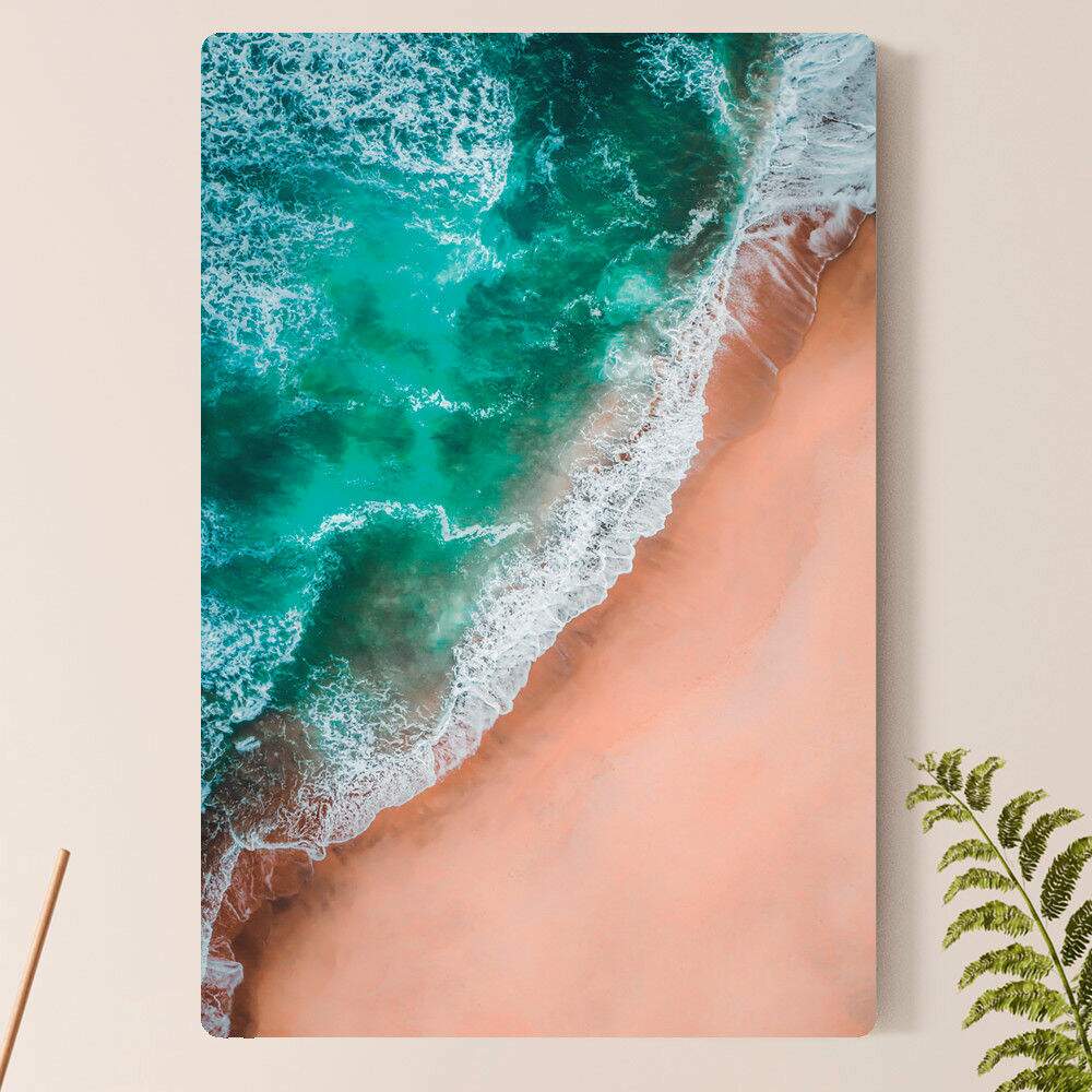 Placa Decorativa Areia e Mar Azul da Praia
